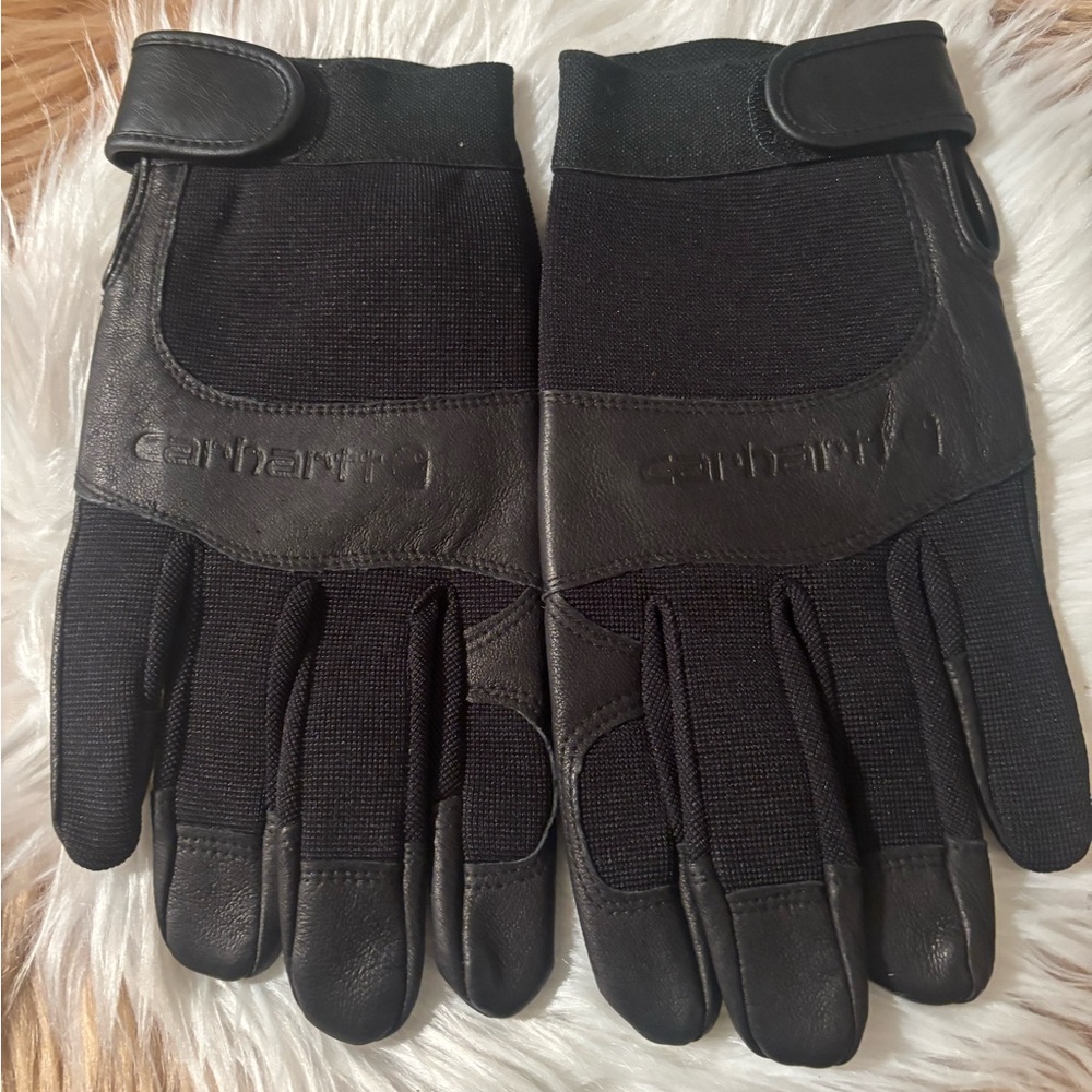 Carhartt Men's Black Leather Gloves